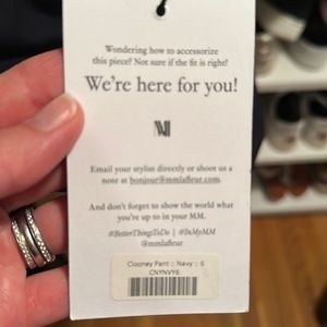 MM Lafluer pants. Navy. Size 6. Clooney pant. NWT